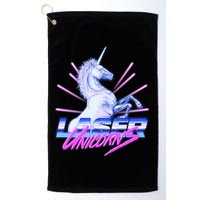 Retro 80's Eighties Laser Unicorns Golf Towel