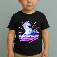 Retro 80's Eighties Laser Unicorns Toddler T-Shirt