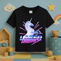 Retro 80's Eighties Laser Unicorns Toddler T-Shirt
