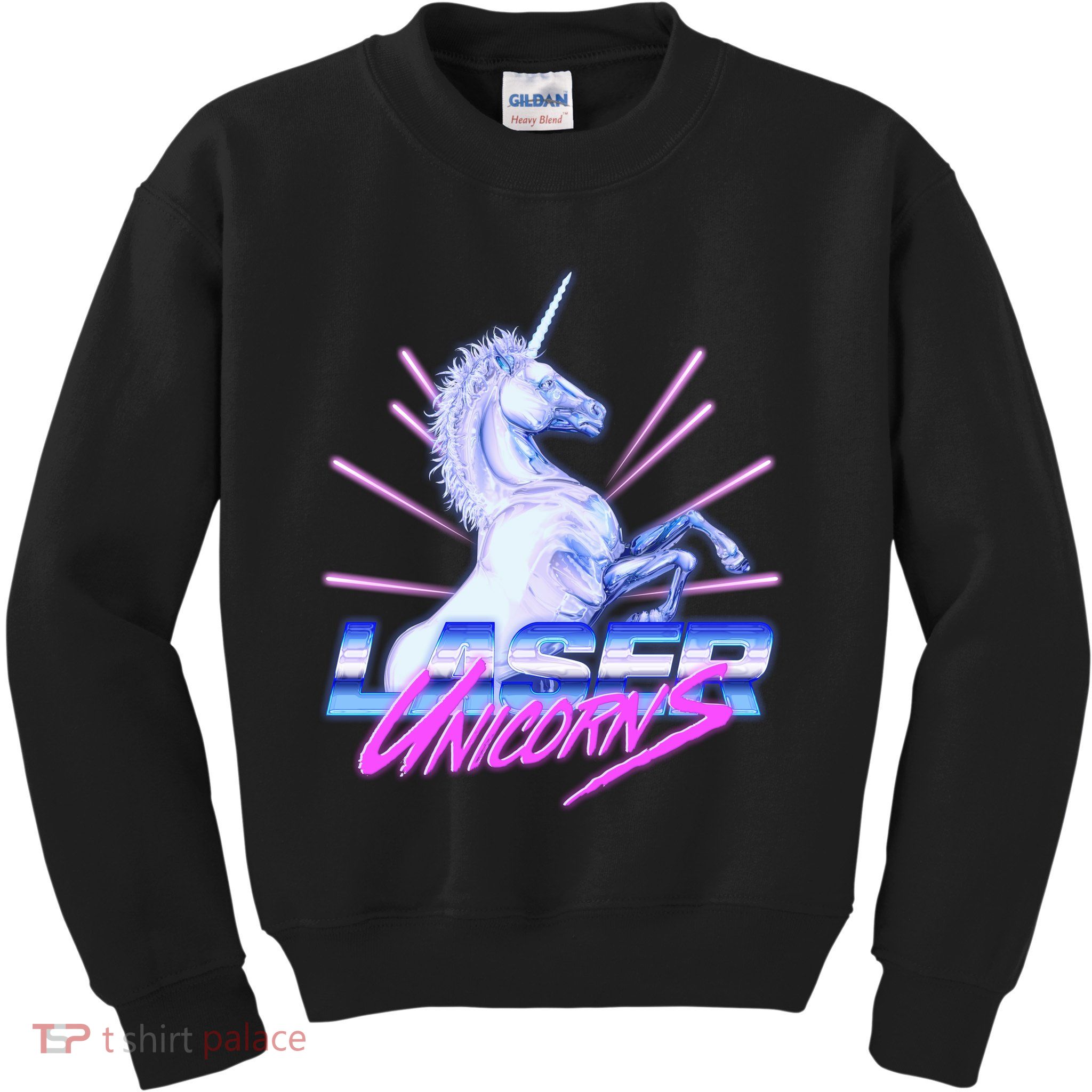 Retro 80's Eighties Laser Unicorns Kids Sweatshirt