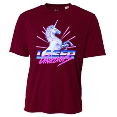 Retro 80's Eighties Laser Unicorns Cooling Performance Crew T-Shirt