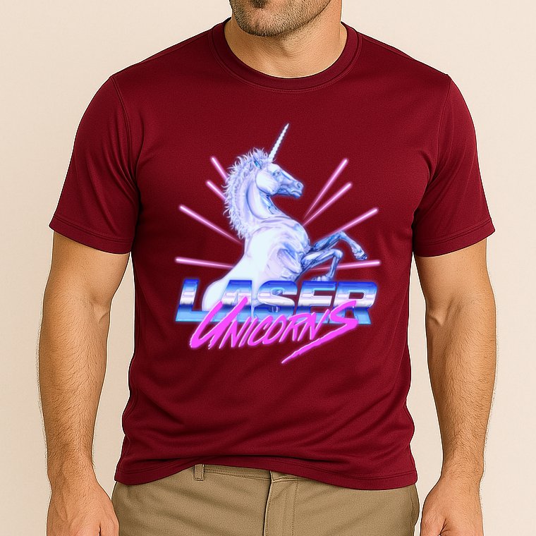 Retro 80's Eighties Laser Unicorns Performance Shirt