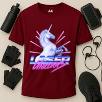 Retro 80's Eighties Laser Unicorns Performance Shirt
