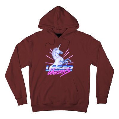 Retro 80's Eighties Laser Unicorns Hoodie