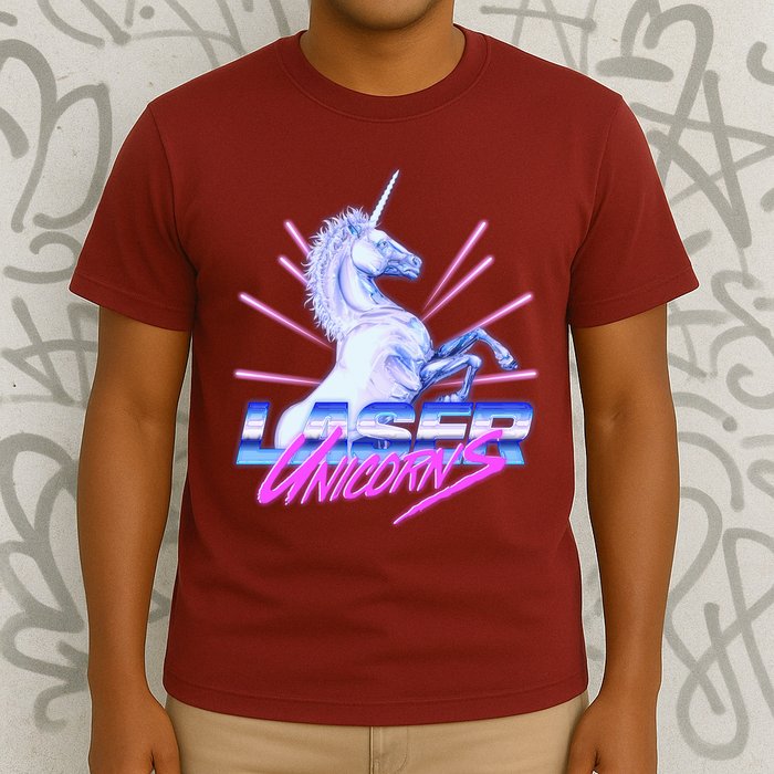 Retro 80's Eighties Laser Unicorns T-Shirt