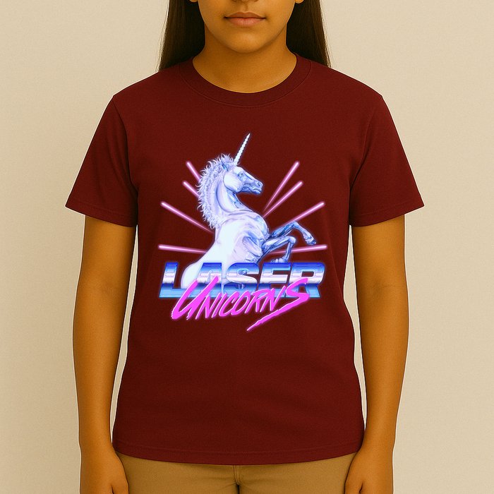 Retro 80's Eighties Laser Unicorns T-Shirt