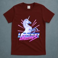 Retro 80's Eighties Laser Unicorns T-Shirt