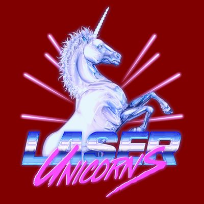 Retro 80's Eighties Laser Unicorns T-Shirt