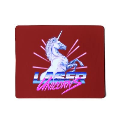 Retro 80's Eighties Laser Unicorns Mousepad