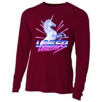 Retro 80's Eighties Laser Unicorns Cooling Performance Long Sleeve Crew