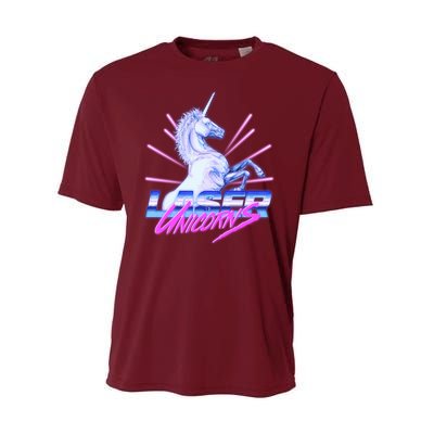 Retro 80's Eighties Laser Unicorns Performance Sprint T-Shirt