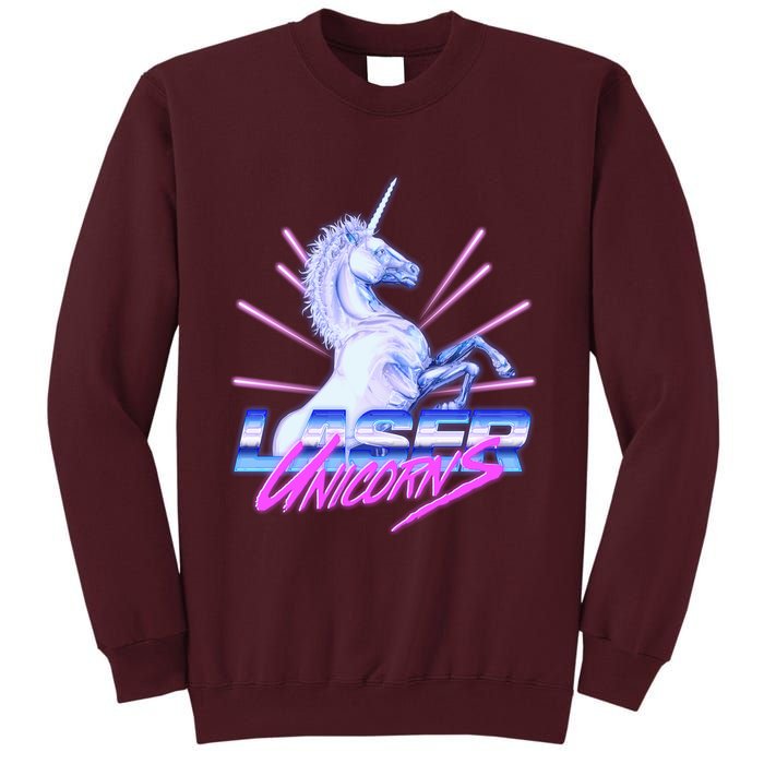 Retro 80's Eighties Laser Unicorns Tall Sweatshirt