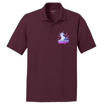 Retro 80's Eighties Laser Unicorns PosiCharge RacerMesh Polo