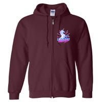 Retro 80's Eighties Laser Unicorns Full Zip Hoodie