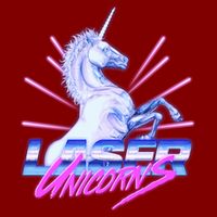 Retro 80's Eighties Laser Unicorns Full Zip Hoodie