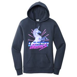 Retro 80's Eighties Laser Unicorns Women's Pullover Hoodie