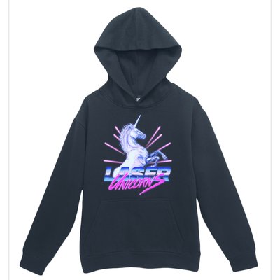 Retro 80's Eighties Laser Unicorns Urban Pullover Hoodie