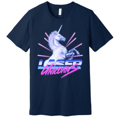 Retro 80's Eighties Laser Unicorns Premium T-Shirt