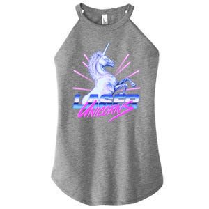 Retro 80's Eighties Laser Unicorns Women's Perfect Tri Rocker Tank