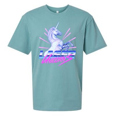 Retro 80's Eighties Laser Unicorns Sueded Cloud Jersey T-Shirt