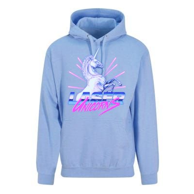 Retro 80's Eighties Laser Unicorns Unisex Surf Hoodie