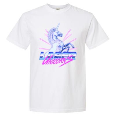 Retro 80's Eighties Laser Unicorns Garment-Dyed Heavyweight T-Shirt