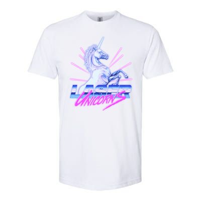 Retro 80's Eighties Laser Unicorns Softstyle® CVC T-Shirt