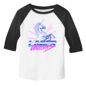 Retro 80's Eighties Laser Unicorns Toddler Fine Jersey T-Shirt