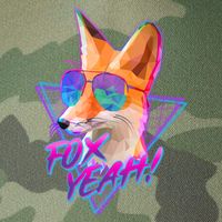 Retro 80's Eighties Polygon Fox Yeah Legacy Tie Dye Trucker Hat