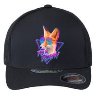 Retro 80's Eighties Polygon Fox Yeah Flexfit Unipanel Trucker Cap