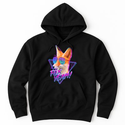Retro 80's Eighties Polygon Fox Yeah Hoodie