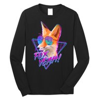 Retro 80's Eighties Polygon Fox Yeah Long Sleeve Shirt