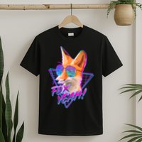 Retro 80's Eighties Polygon Fox Yeah T-Shirt