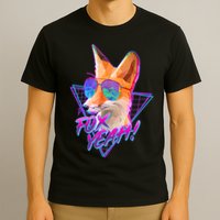 Retro 80's Eighties Polygon Fox Yeah T-Shirt