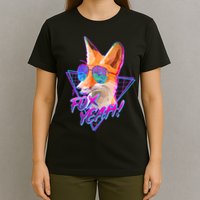 Retro 80's Eighties Polygon Fox Yeah T-Shirt