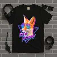Retro 80's Eighties Polygon Fox Yeah T-Shirt