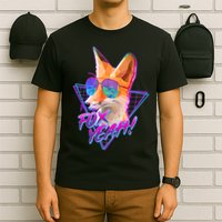 Retro 80's Eighties Polygon Fox Yeah T-Shirt