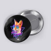 Retro 80's Eighties Polygon Fox Yeah Button