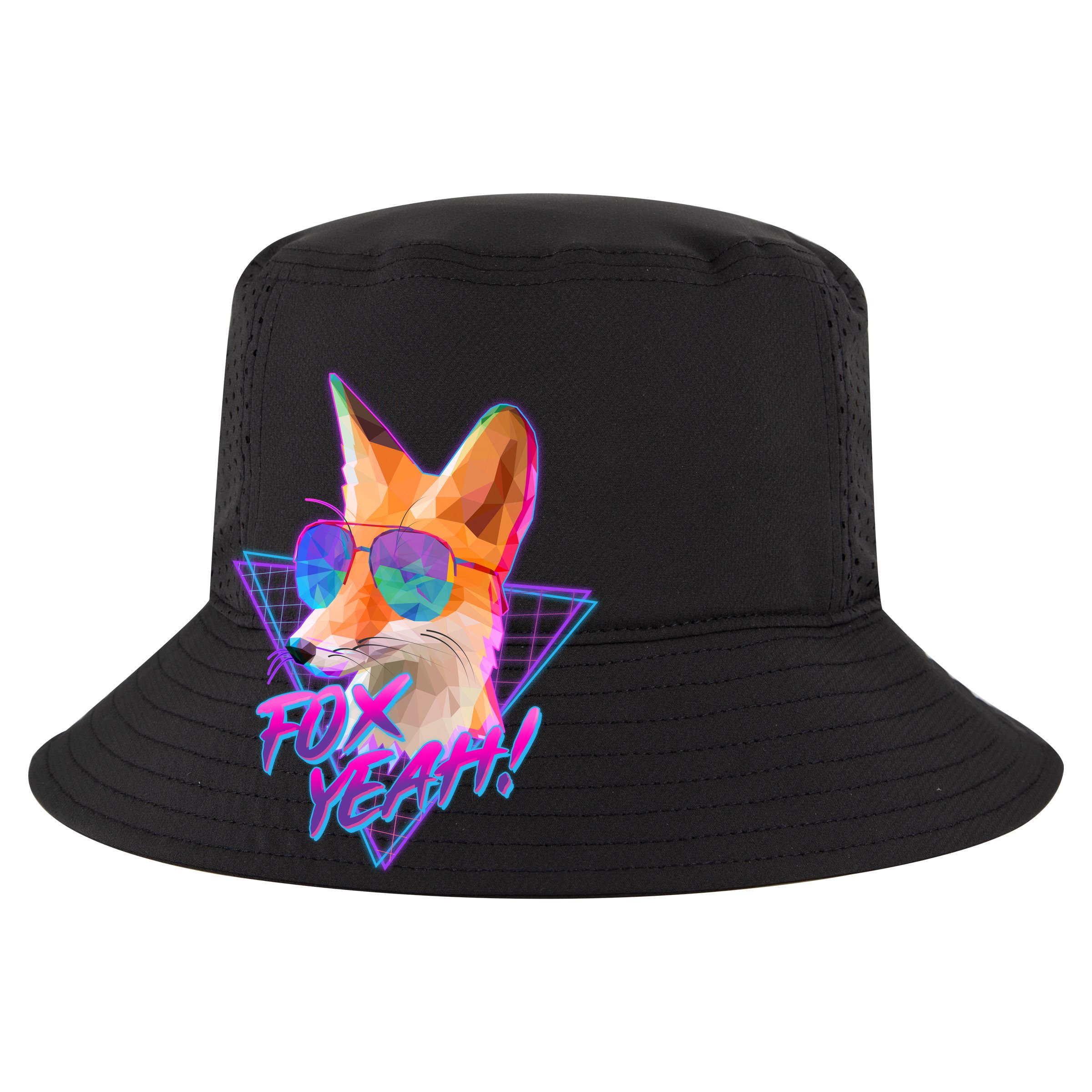 Retro 80's Eighties Polygon Fox Yeah 15oz Campfire Ceramic Mug