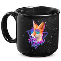 Retro 80's Eighties Polygon Fox Yeah 15oz Campfire Ceramic Mug
