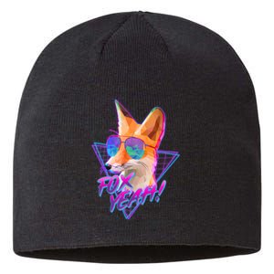 Retro 80's Eighties Polygon Fox Yeah Sustainable Beanie