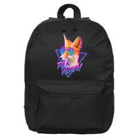 Retro 80's Eighties Polygon Fox Yeah 16 in Basic Backpack