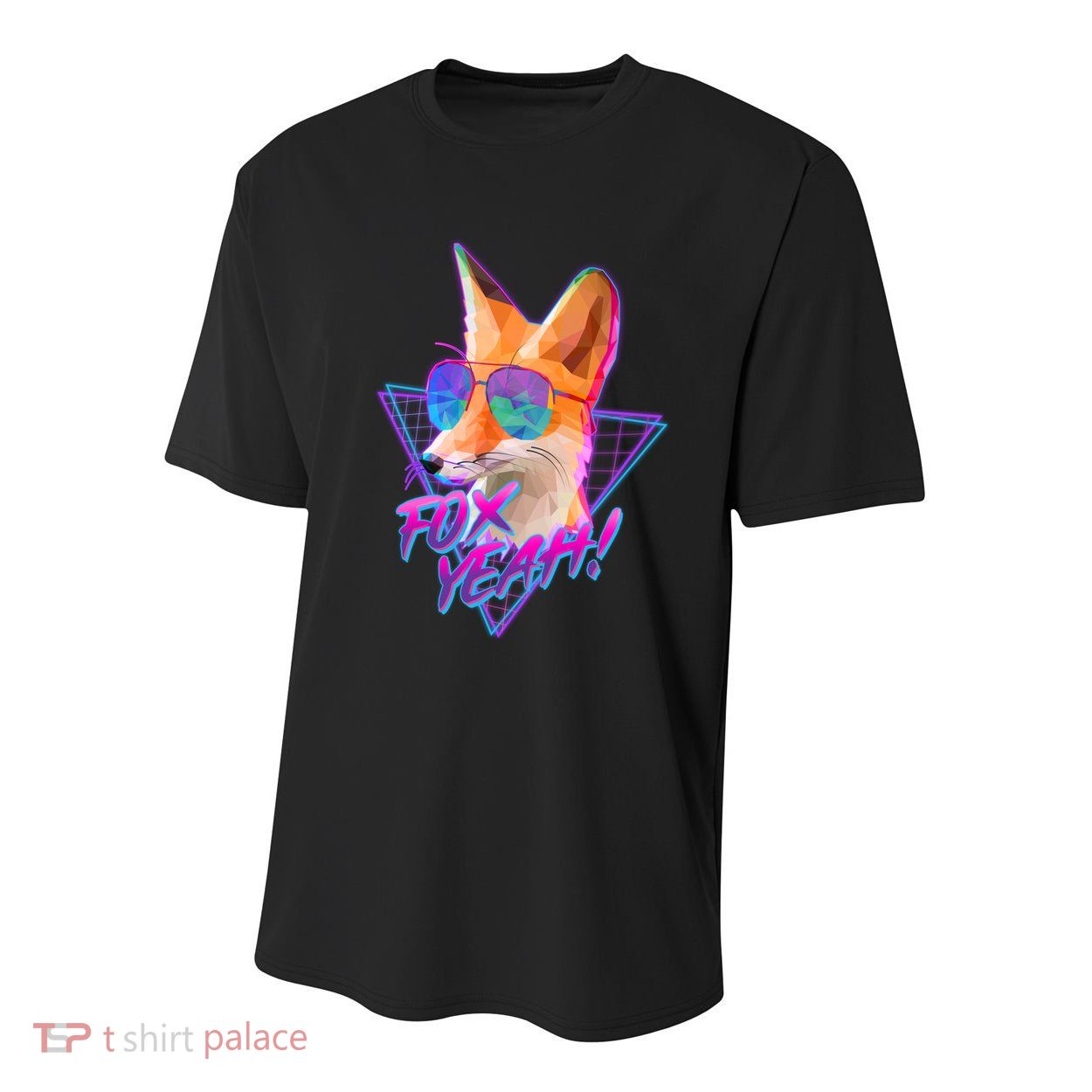 Retro 80's Eighties Polygon Fox Yeah Youth Performance Sprint T-Shirt