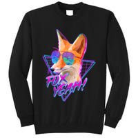 Retro 80's Eighties Polygon Fox Yeah Tall Sweatshirt