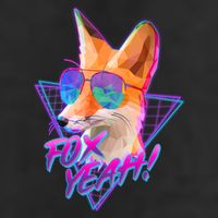 Retro 80's Eighties Polygon Fox Yeah 25L Jumbo Tote