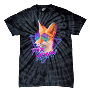 Retro 80's Eighties Polygon Fox Yeah Tie-Dye T-Shirt