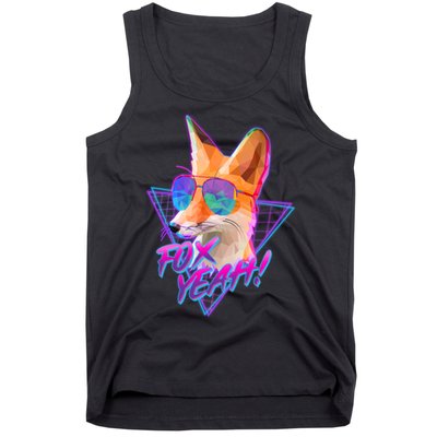Retro 80's Eighties Polygon Fox Yeah Tank Top