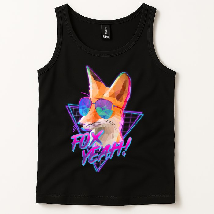 Retro 80's Eighties Polygon Fox Yeah Tank Top
