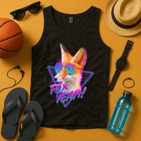 Retro 80's Eighties Polygon Fox Yeah Tank Top