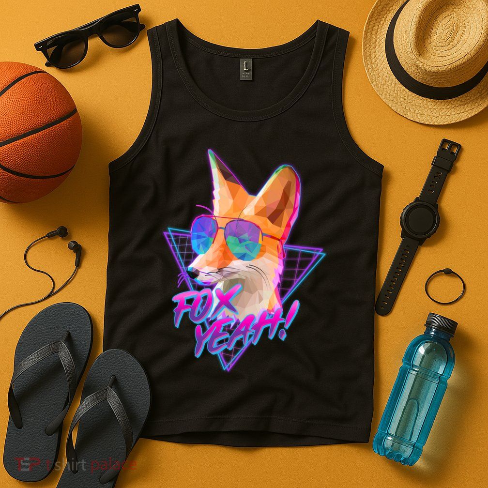 Retro 80's Eighties Polygon Fox Yeah Tank Top